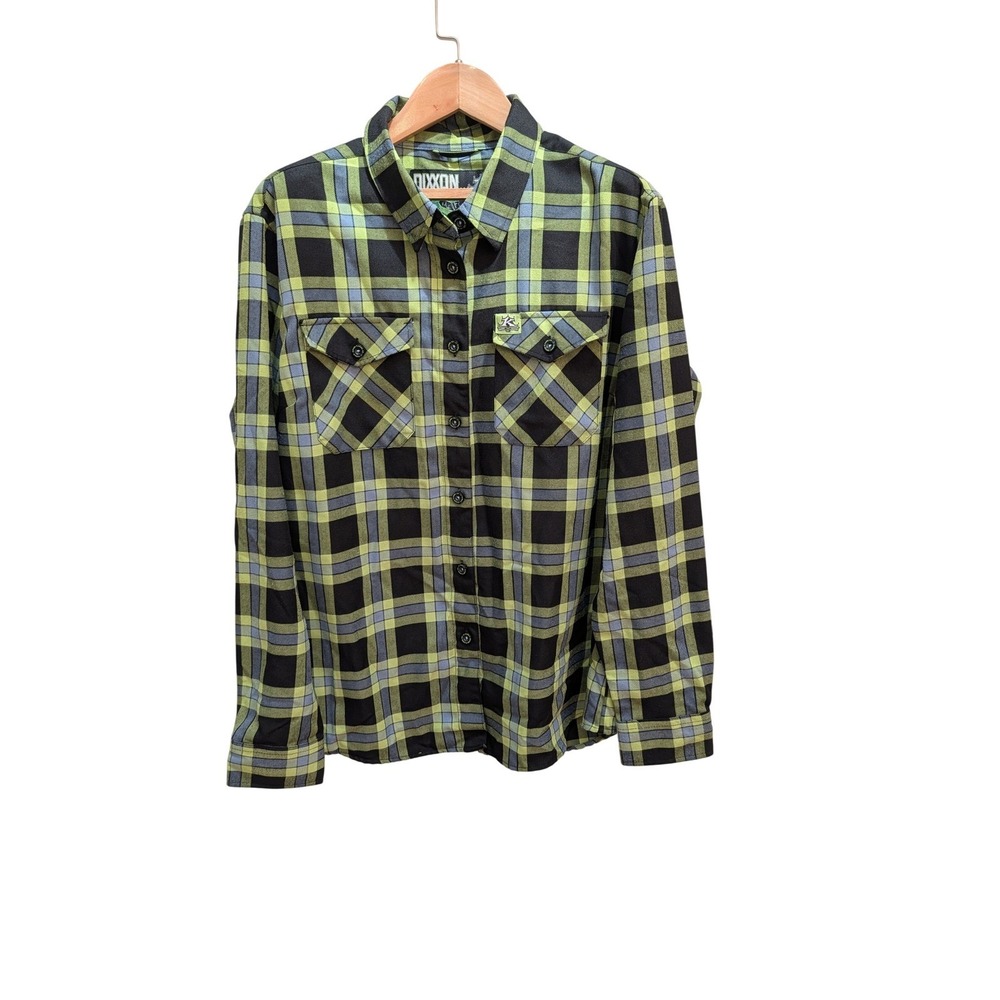 Dixxon Flannel Co Kindig-It Design 72 Pantera Plaid Shirt womens 2X Green Black
